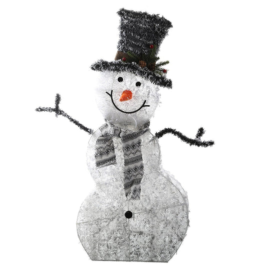HKM-546771 Collapsible LED Christmas Snowman Decoration Light with Removable Scarf and Hands for Indoor and Outdoor Use