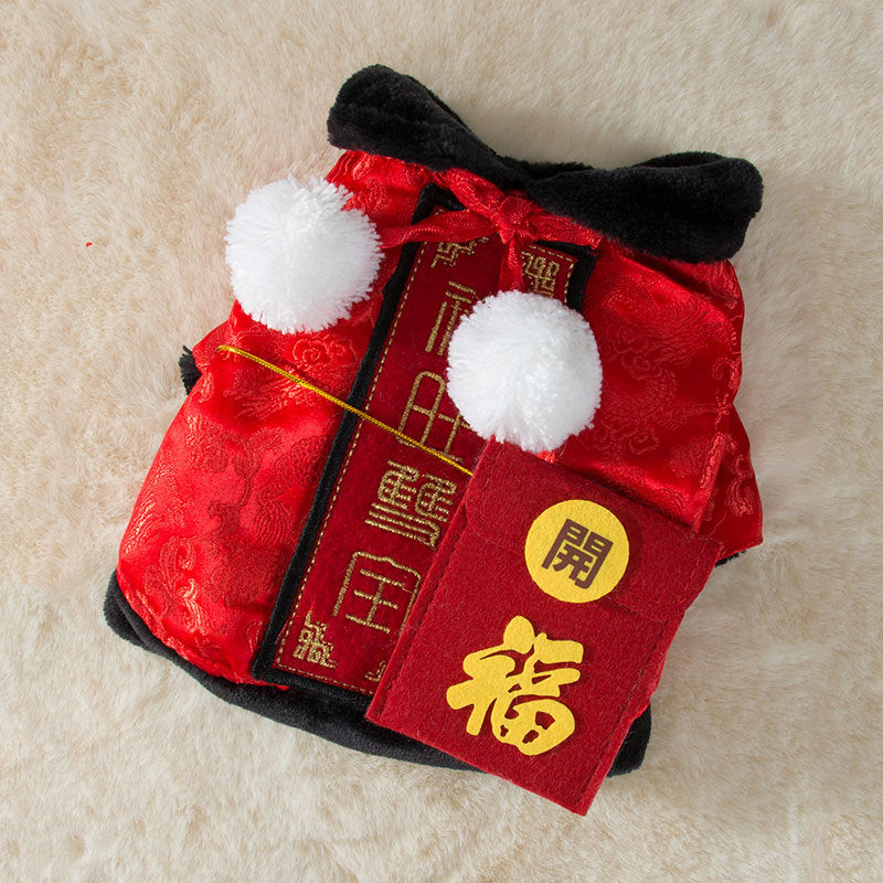 HKM-5468093 New Year Festive Two-Legged Pet Clothing for Small Dogs and Cats