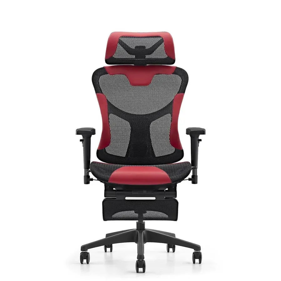 HKM-546899 Ergonomic Gaming Chair with Massage Function and Swivel Base - Mid Back PU Leather Design