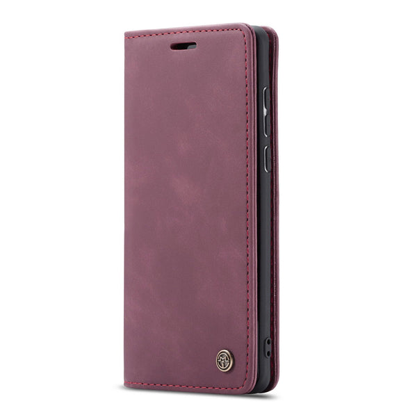 HKM-546899 Retro Magnetic Leather Flip Case with Anti-Scratch Protection for Mobile Phones