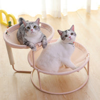 HKM-5469117 Cozy Pet Hammock for Cats - Beige and Pink Winter/Spring Models, Double Layer Option Available