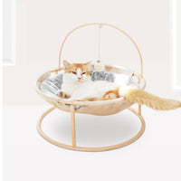 HKM-5469117 Cozy Pet Hammock for Cats - Beige and Pink Winter/Spring Models, Double Layer Option Available