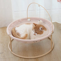 HKM-5469117 Cozy Pet Hammock for Cats - Beige and Pink Winter/Spring Models, Double Layer Option Available