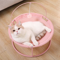 HKM-5469117 Cozy Pet Hammock for Cats - Beige and Pink Winter/Spring Models, Double Layer Option Available