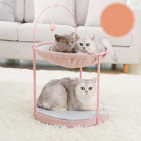 HKM-5469117 Cozy Pet Hammock for Cats - Beige and Pink Winter/Spring Models, Double Layer Option Available