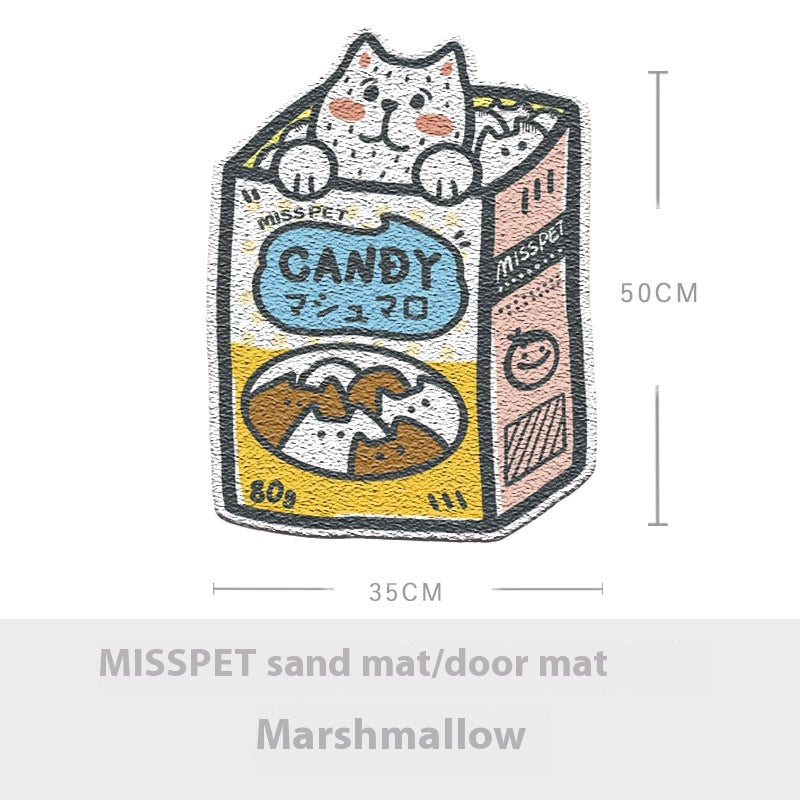 HKM-5469373 Scratch-Resistant Cat Litter Mat - Durable PVC Foot Protection in Assorted Colors