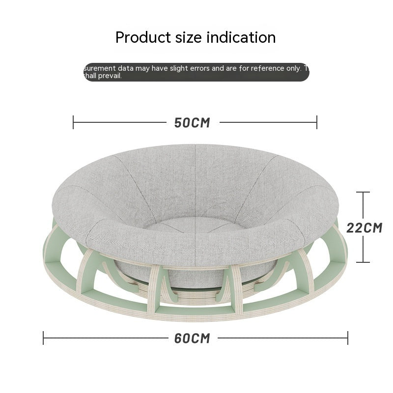 HKM-5471549 Cozy Four Seasons Wooden Cat Nest for Winter Comfort