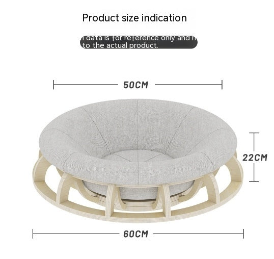 HKM-5471549 Cozy Four Seasons Wooden Cat Nest for Winter Comfort