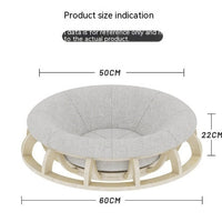 HKM-5471549 Cozy Four Seasons Wooden Cat Nest for Winter Comfort