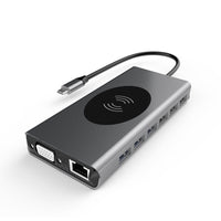 HKM-547155 4K Type-C Notebook Hub Docking Station with USB and Card Reader Support