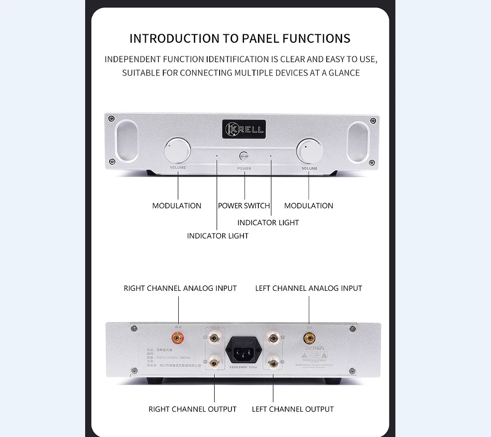 HKM-547155 BRZHIFI A1S 20W Pure Class A Power Amplifier for HiFi Audio Systems