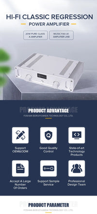HKM-547155 BRZHIFI A1S 20W Pure Class A Power Amplifier for HiFi Audio Systems