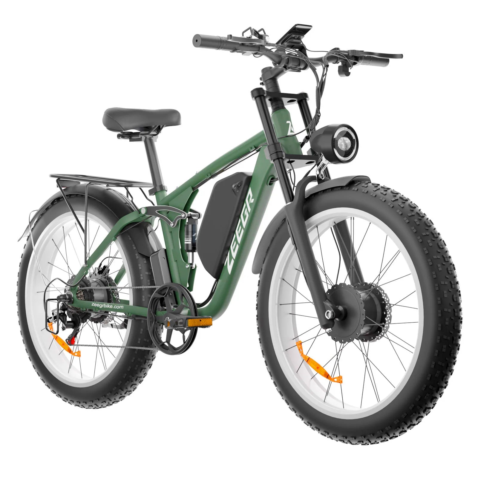 HKM-547347 2000W 26-Inch Dual Motor Electric Bike with Hydraulic Disc Brakes and LED Lights, 40-60km Range
