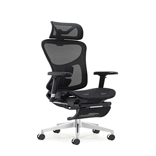 HKM-547411 Ergonomic Mesh Swivel Office Chair with Adjustable Footrest for Comfortable Workdays