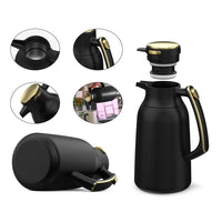 HKM-547411 Vacuum Insulated Stainless Steel Tea and Coffee Pot - 2L Capacity, Available in Black, White, Silver