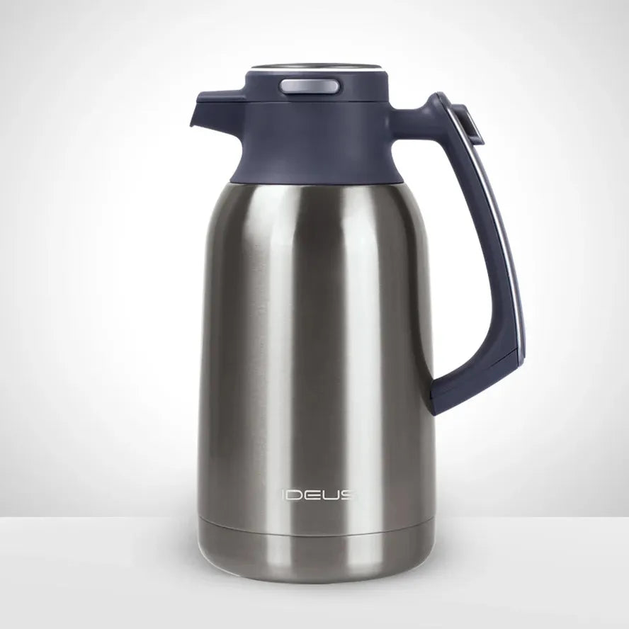 HKM-547411 Vacuum Insulated Stainless Steel Tea and Coffee Pot - 2L Capacity, Available in Black, White, Silver