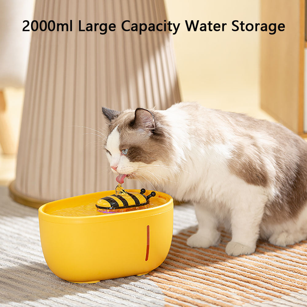 HKM-5474749 Automatic Cat and Dog Water Fountain with Filter, Silent Operation and Anti-Slip Base, Clean Water Dispenser with Observation Window