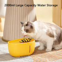 HKM-5474749 Automatic Cat and Dog Water Fountain with Filter, Silent Operation and Anti-Slip Base, Clean Water Dispenser with Observation Window