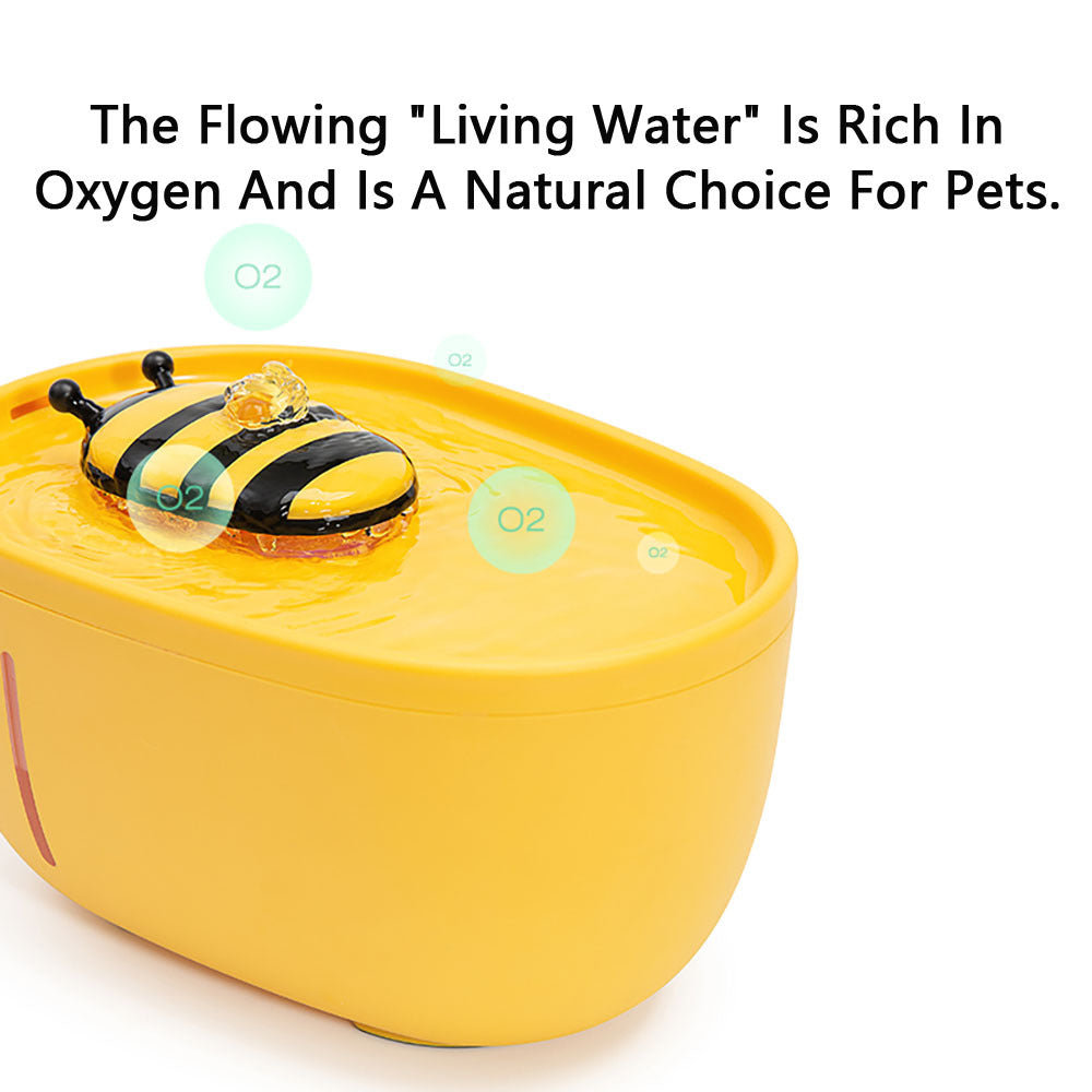 KFX-5474749 Automatic Cat and Dog Water Fountain with Filter, Silent Operation and Anti-Slip Base, Clean Water Dispenser with Observation Window