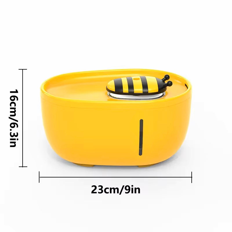 HKM-5474749 Automatic Cat and Dog Water Fountain with Filter, Silent Operation and Anti-Slip Base, Clean Water Dispenser with Observation Window