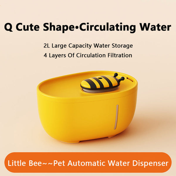HKM-5474749 Automatic Cat and Dog Water Fountain with Filter, Silent Operation and Anti-Slip Base, Clean Water Dispenser with Observation Window