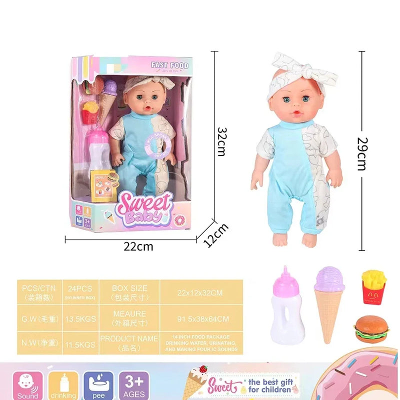HKM-547475 Lifelike Reborn Baby Doll in Soft Vinyl and Silicone for Children Ages 0-14 Years