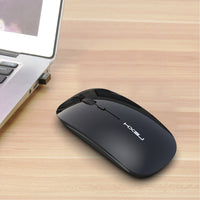 HKM-547475 Rechargeable Wireless Mouse M60 - Ergonomic Design, 2.4GHz Connection, 800-1600 DPI, ABS Material, Mute Operation, Black