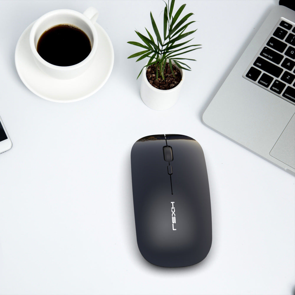 HKM-547475 Rechargeable Wireless Mouse M60 - Ergonomic Design, 2.4GHz Connection, 800-1600 DPI, ABS Material, Mute Operation, Black
