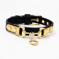 HKM-5475261 Durable Leather Pet Collar for Cats and Dogs, Adjustable Size and Comfortable Fit