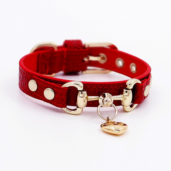 HKM-5475261 Durable Leather Pet Collar for Cats and Dogs, Adjustable Size and Comfortable Fit