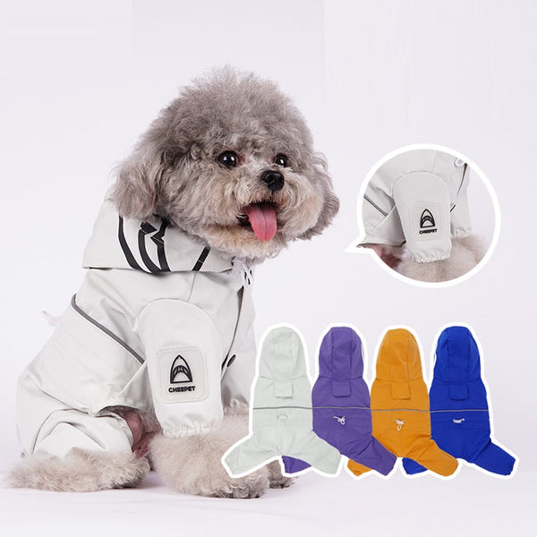 HKM-5475645 Pet Raincoat for Small and Medium Dogs - Waterproof Polyester, Available in Multiple Colors and Sizes
