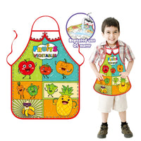 HKM-547603 Reusable Drawing Apron for Kids with 12 Color Pens - Perfect for Early Childhood Art Activities