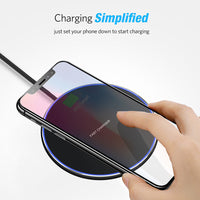HKM-547667 15W Fast Wireless Charger, Type-C Charging Base, Black & White Options