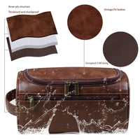 HKM-547859 Large Capacity Waterproof PU Leather Cosmetic Bag for Travel and Storage