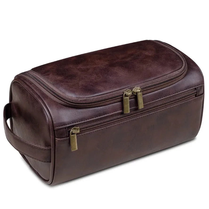 HKM-547859 Large Capacity Waterproof PU Leather Cosmetic Bag for Travel and Storage