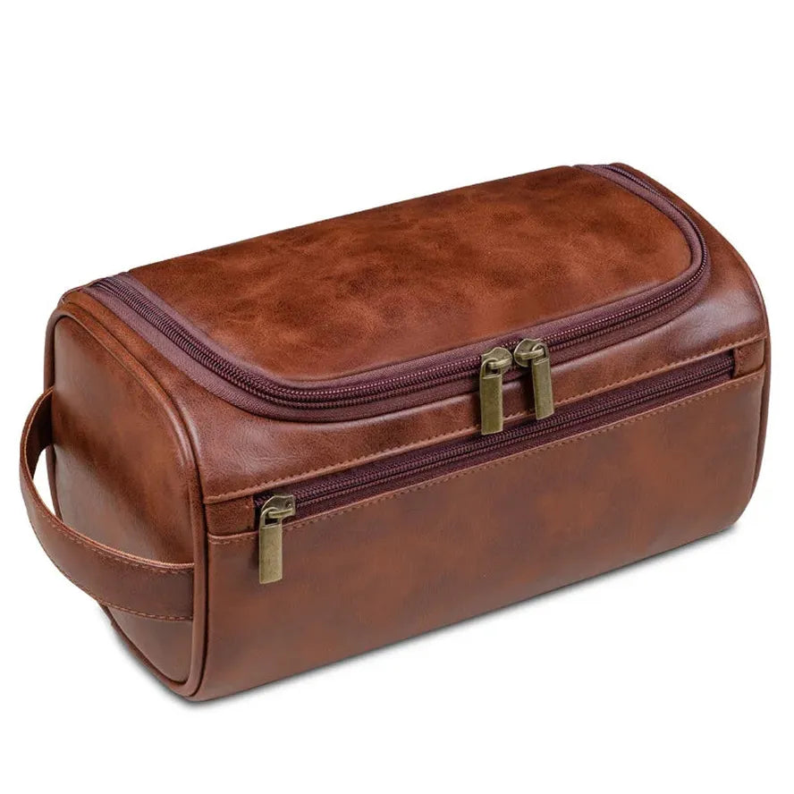 HKM-547859 Large Capacity Waterproof PU Leather Cosmetic Bag for Travel and Storage