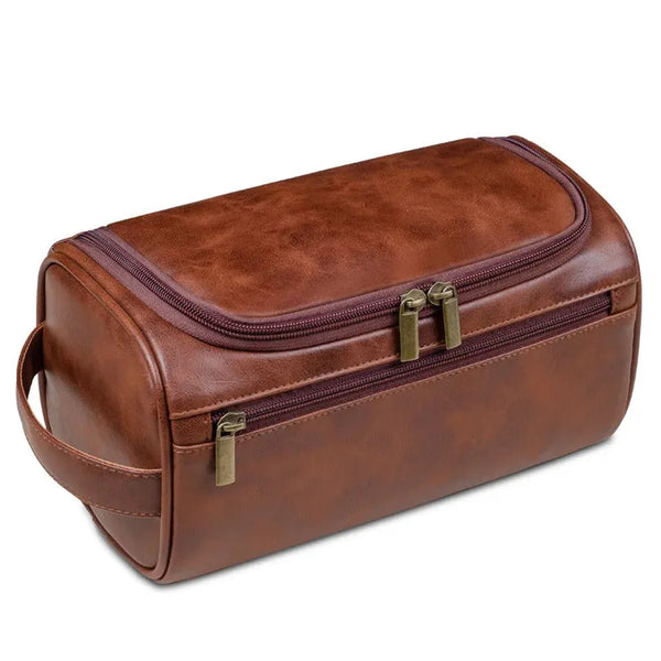 HKM-547859 Large Capacity Waterproof PU Leather Cosmetic Bag for Travel and Storage