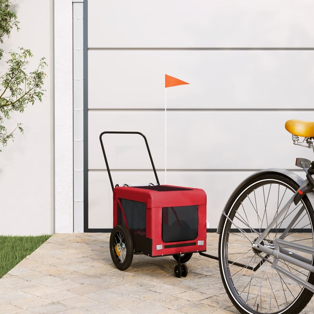 HKM-5478717 Pet Bicycle Trailer with Oxford Fabric & Iron Frame for Comfortable Travel