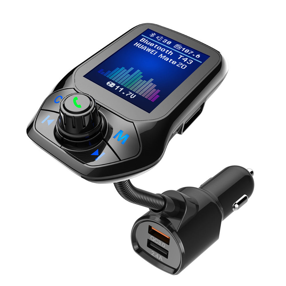 HKM-547987 Multifunctional Bluetooth Car MP3 Player with USB and AUX Inputs, 360° Rotation and Breakpoint Memory