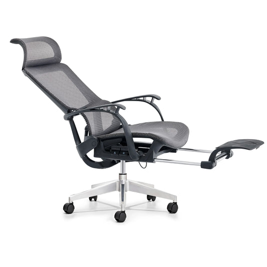 HKM-548051 Ergonomic Office Chair with Footrest and Mesh Back for Comfortable Sitting
