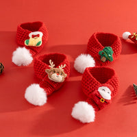 HKM-5480637 Festive Christmas Cat Scarf with Fun Patterns for Pets