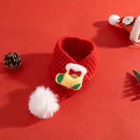 HKM-5480637 Festive Christmas Cat Scarf with Fun Patterns for Pets