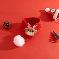 HKM-5480637 Festive Christmas Cat Scarf with Fun Patterns for Pets