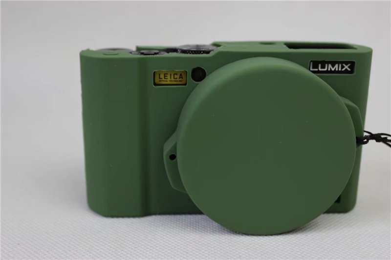HKM-548179 Soft Silicone Camera Bag for Single Electric and Micro Single Cameras - Shockproof, Wear-Resistant, Breathable, Casual Style in Green, Black, Brown