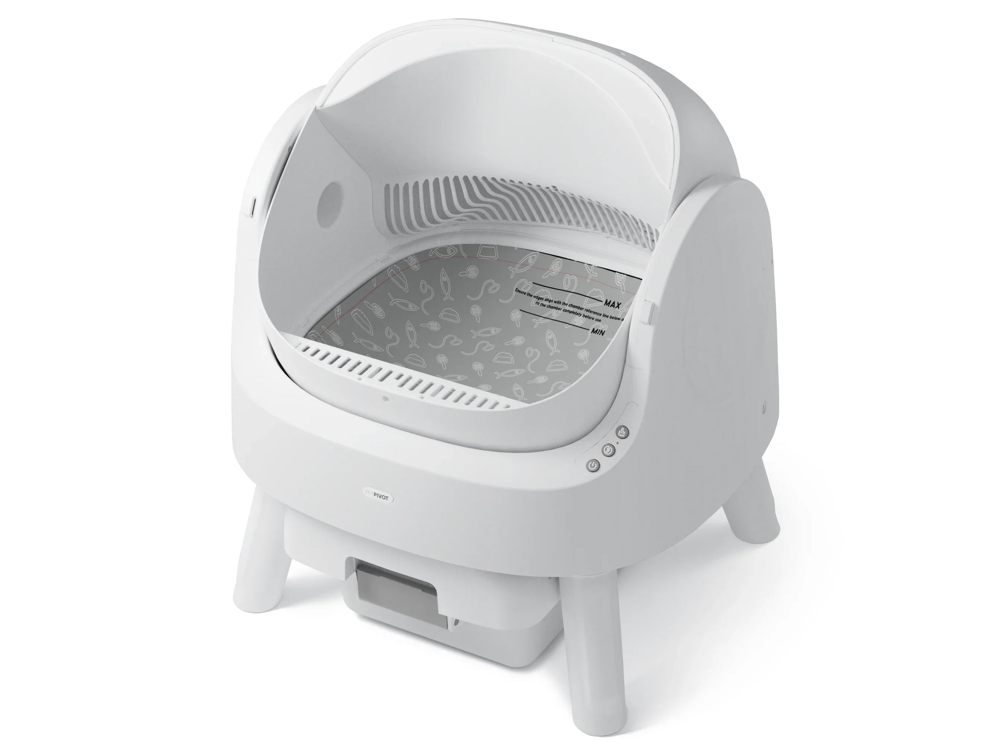 HKM-548243 Automatic Large Capacity Cat Litter Box with Eco-Friendly Round Design and Easy Cleaning Features