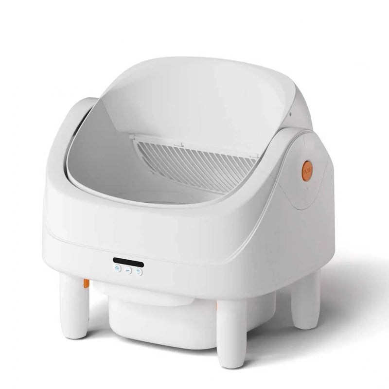 HKM-548243 Automatic Large Capacity Cat Litter Box with Eco-Friendly Round Design and Easy Cleaning Features