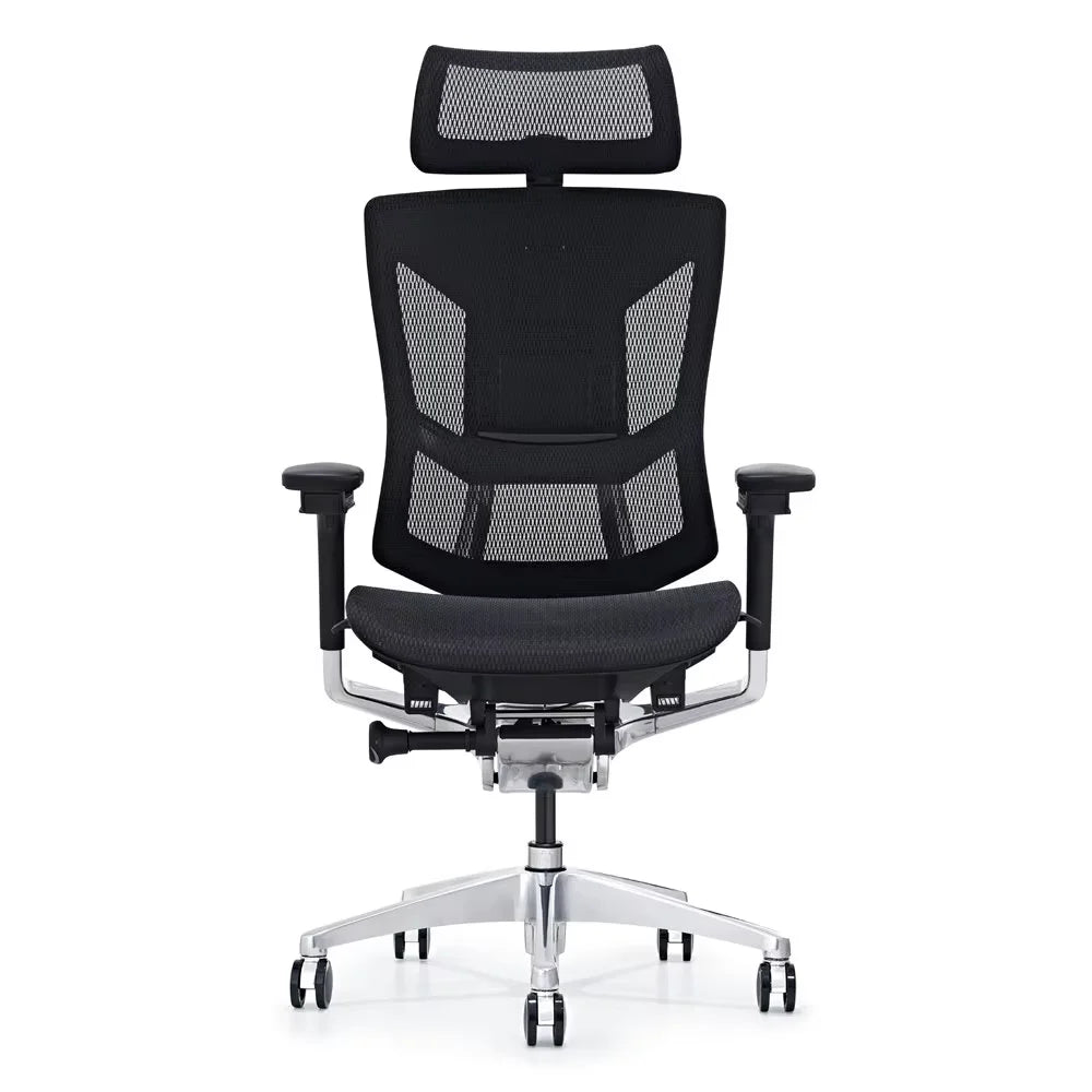 HKM-548243 Ergonomic Mesh Office Chair with Leg Rest and Adjustable Headrest for Enhanced Comfort