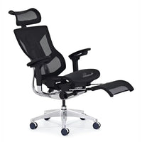 HKM-548243 Ergonomic Mesh Office Chair with Leg Rest and Adjustable Headrest for Enhanced Comfort