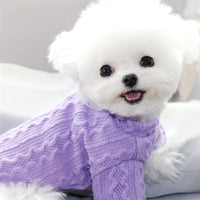 HKM-5483581 Towable Plus Fleece Winter Sweater for Dogs in Blue and Purple
