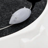 HKM-5483837 Electric Simulation Mouse Cat Toy with Turntable Design, 22.5cm Diameter, Interactive Play for Feline Fun